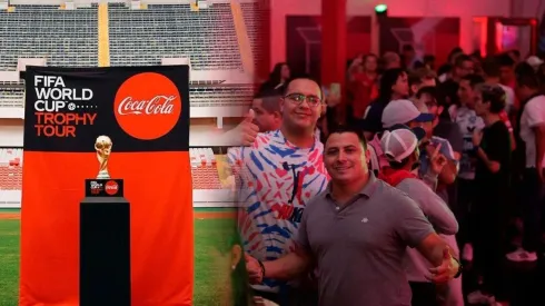 Aficionados ticos visitaron el trofeo del Mundial.