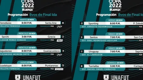 Ya quedó definido el calendario de juegos para el Torneo de Copa 2022 (UNAFUT)