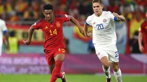 Brandon Aguilera tuvo minutos ante España en el primer juego de La Sele (Getty)