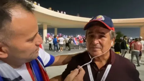 Jorge Luis Pinto se conmovió con las palabras que recibía del Youtuber "Chero Pura Vida" (Youtube)