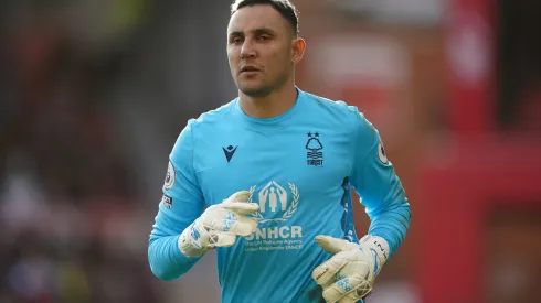 Nottingham Forest goalkeeper Keylor Navas during the Premier League match at the City Ground, Nottingham. Picture date: Sunday February 5, 2023.
