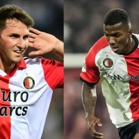 Santi Giménez muestra una faceta desconocida de Jeyland Mitchell mientras no juega en Feyenoord