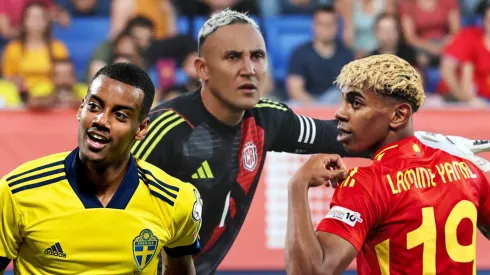 Keylor Navas, Lamine Yamal e Alexander Isak con sus selecciones