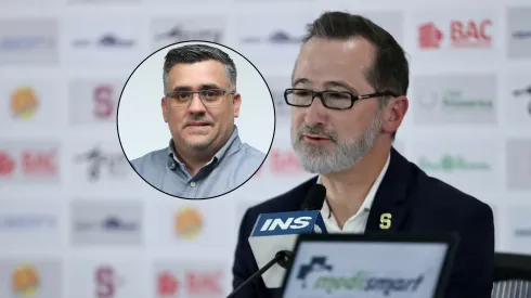 El presidente se cruzó con el periodista.