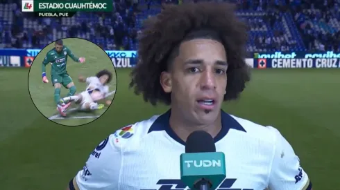 Carrasquilla le pidió disculpas al portero de Cruz Azul, Kevin Mier.