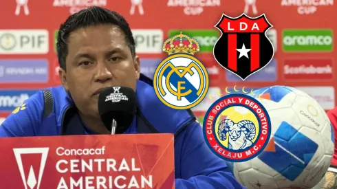 Amarini Villatoro, DT de Xelajú MC, en conferencia de prensa.