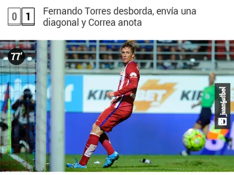 Atlético de Madrid vence al Eibar con buena actuación de Torres y Correa