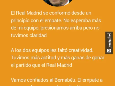 Pellegrini, confiado para el partido en el Bernabéu