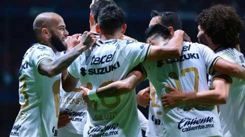 Pumas celebración vs Toluca. Fuente: Getty
