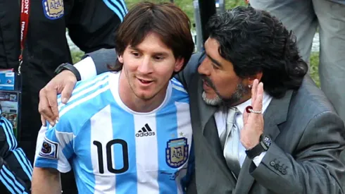 Messi y Maradona | Getty Images
