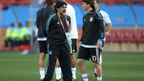 Messi y Maradona jugaron juntos – Getty Images
