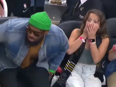 La épica reacción de una adolescente al darse cuenta que tenía a su lado a LeBron James