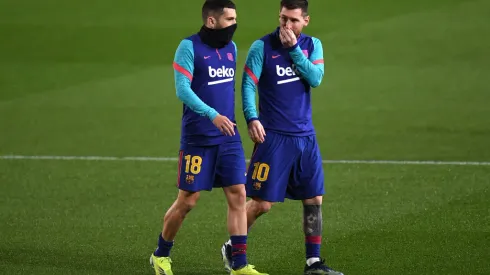 Jordi Alba y Messi / Fuente: Getty Images
