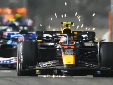 Checo sufre y le va pésimo junto a Verstappen en el GP de Singapur
