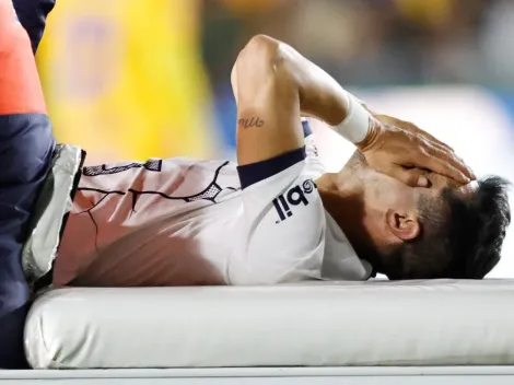 Dramática lesión de Jesús Molina ante Tigres: salió en camilla y entre lágrimas