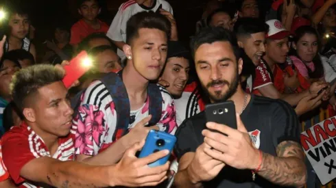 Los hinchas de River dijeron presente en Mendoza. (FOTO: Prensa River)