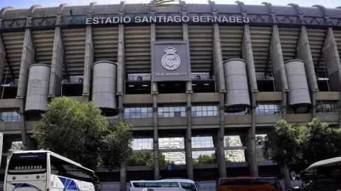 El estadio Santiago Bernabéu, escenario de la final decisiva de River ante Boca.