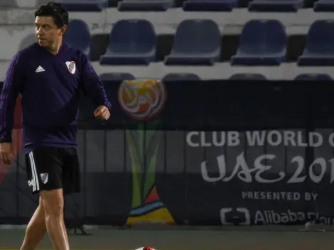 Gallardo y los jugadores fueron al Espérance vs. Al Ain