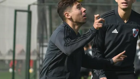 El lateral de River no pudo entrenarse con normalidad durante la práctica de este jueves por la tarde.