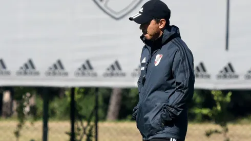 Gallardo en la práctica que tuvo lugar en el River Camp.