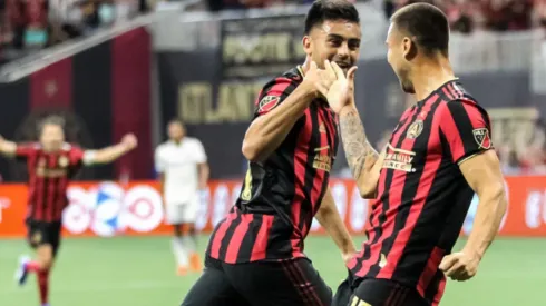 El Pity grita su primer gol con la camiseta de Atlanta United.