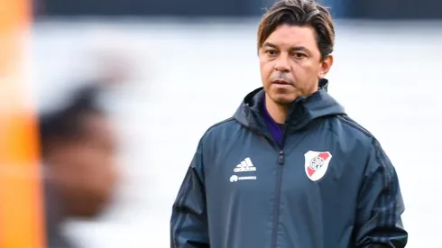 En la jornada del viernes, el entrenador de River estuvo presente en las canchas auxiliares.