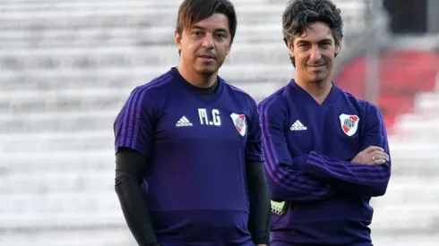Gallardo y Buján, uno de los colaboradores del DT en River.