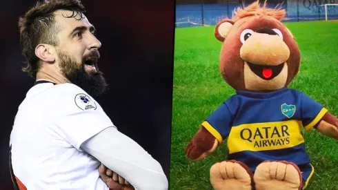 A Lucas le consultaron sobre la mascota de Boca y el delantero prefirió no hacer declaraciones al respecto.