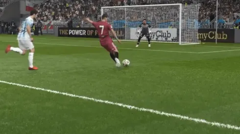 Franco Colagrossi, jugador profesional del fútbol virtual del Millo, realizó los mismos goles.