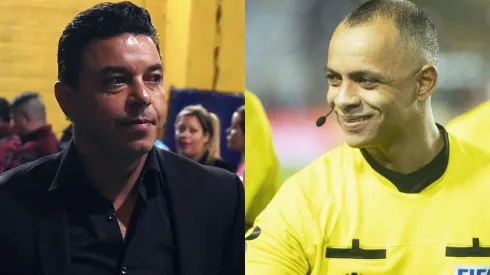 El entrenador de River criticó la pobre performance del árbitro brasileño.
