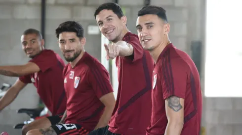 Los jugadores de River, listos para un nuevo compromiso de Superliga.