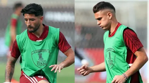 Rafael Borré y Milton Casco terminaron con contracturas en la final ante Flamengo.