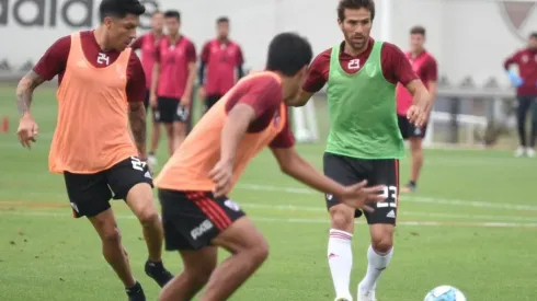 El plantel se entrenó en el River Camp.