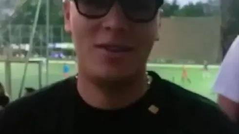 El colombiano estuvo apoyando a su equipo de amigos en Medellín