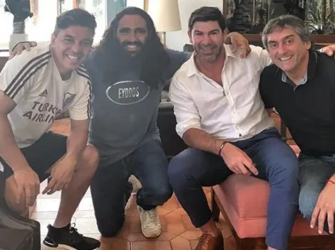 El reencuentro de cuatro cracks riverplatenses y el divertido reclamo de D'Alessandro