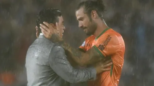 Gallardo y Osvaldo, cara a cara tras el triunfo de River vs. Banfield.