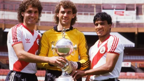 Ruggeri, Pumpido y Enrique, los campeones del mundo del 86 de River.
