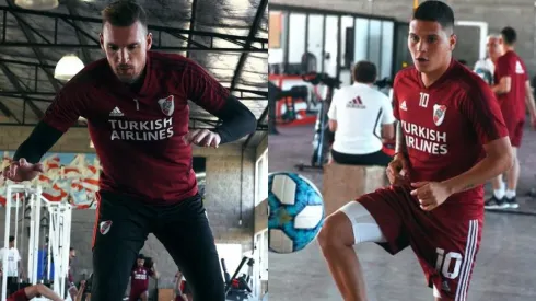 Los dos futbolistas se preparan para la reanudación del fútbol.