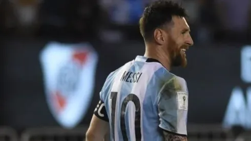 Lionel Messi en el Monumental: hace tres años, en el partido contra Chile por las Eliminatorias.