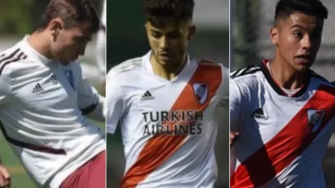 Leandro Peña, Santiago Simón, Esteban Fernández y Franco Alfonso firmaron su primer contrato profesional en River.