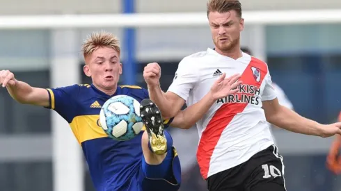 Lucas Beltrán, uno de los refuerzos de la Primera que bajó a Reserva para el superclásico.