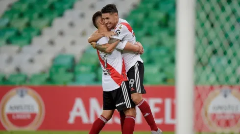 Gonzalo Montiel puso el 1-0 de River ante Fluminense en Brasil.