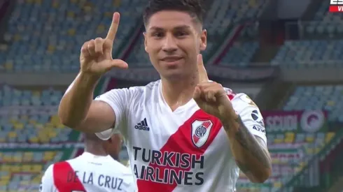 Gonzalo Montiel y una celebración especial tras el tanto de River en el Maracaná.