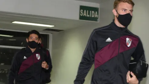 Beltrán y Casco, dos de los 19 futbolistas que le quedaron a Gallardo para el superclásico.