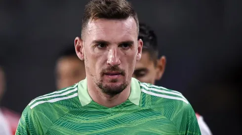 Franco Armani palpitó la final entre River y Colón por el Trofeo de Campeones.