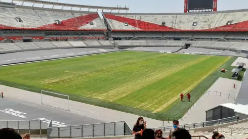 Así estaba el Monumental al 21 de enero de 2022.