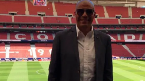 Juan Gómez en el Wanda Metropolitano, el ex River defendió la camiseta de Atlético Madrid sobre el final de su carrera.