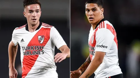 Agustín Palavecino se mostró feliz por volver a representar a River y Juanfer lo elogió en redes sociales.