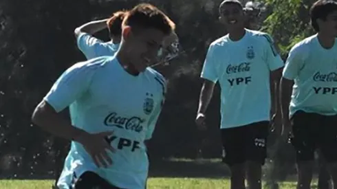 El enganche del Millonario fue titular en el amistoso de la Selección Sub-17 contra Uruguay.