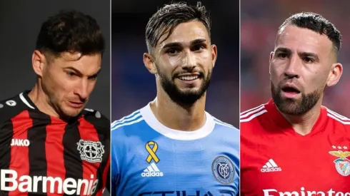 Lucas Alario, Valentín Castellanos y Nicolás Otamendi.